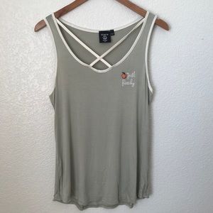 Hippie Chic Sleeveless Top Just Peachy Print Large